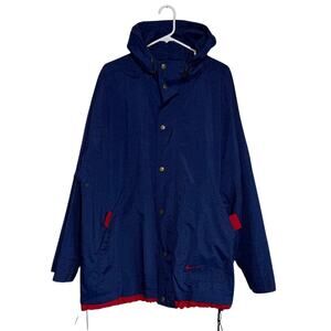 Vintage Nike Y2K Colorblock Windbreaker Hooded Snap Jacket